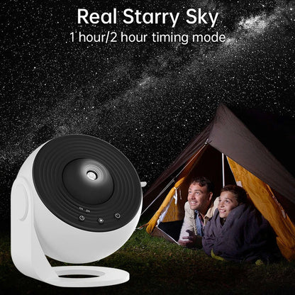 12-in-1 Galaxy Star Light Projector | 360° Rotate Planetarium Lamp for Kids & Adults