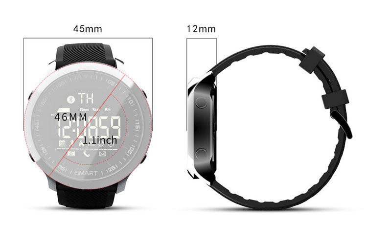 MK18 Military Rugged Smart Watch - 12-Month Battery, IP68 Waterproof Sport Tracker