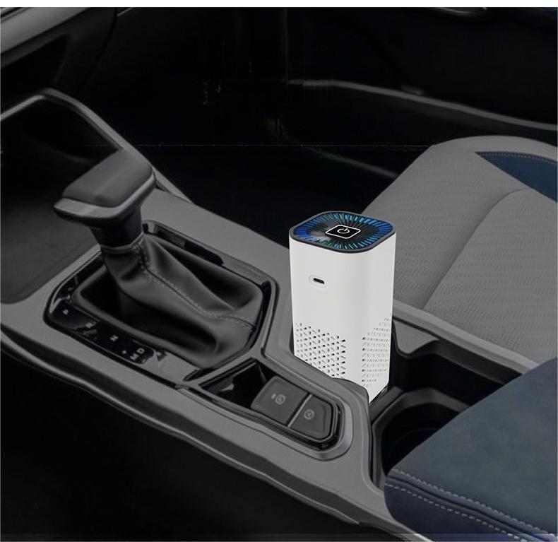 Portable HEPA Car Air Purifier & Ionizer - Eliminates Odors & Allergens
