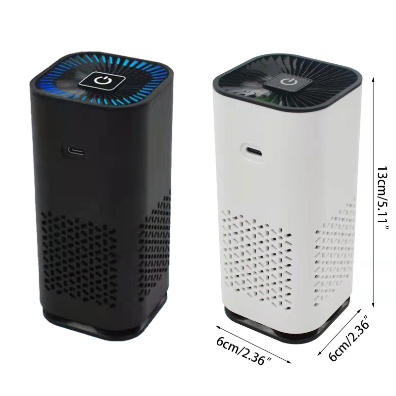 Portable HEPA Car Air Purifier & Ionizer - Eliminates Odors & Allergens
