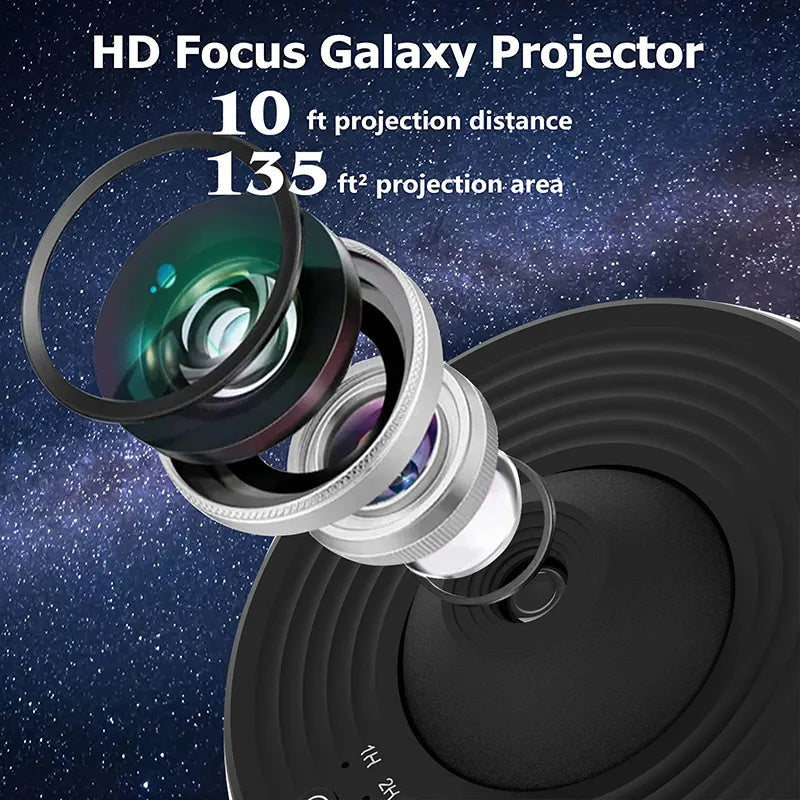 12-in-1 Galaxy Star Light Projector | 360° Rotate Planetarium Lamp for Kids & Adults