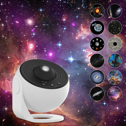 12-in-1 Galaxy Star Light Projector | 360° Rotate Planetarium Lamp for Kids & Adults