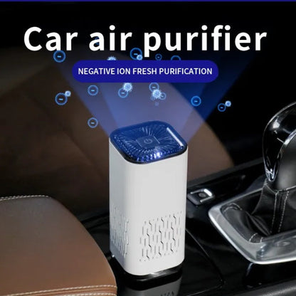 Portable HEPA Car Air Purifier & Ionizer - Eliminates Odors & Allergens
