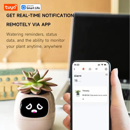 Smart Plant Pot with Automatic Watering - AI App Control & Soil Sensors for Healthy Plants