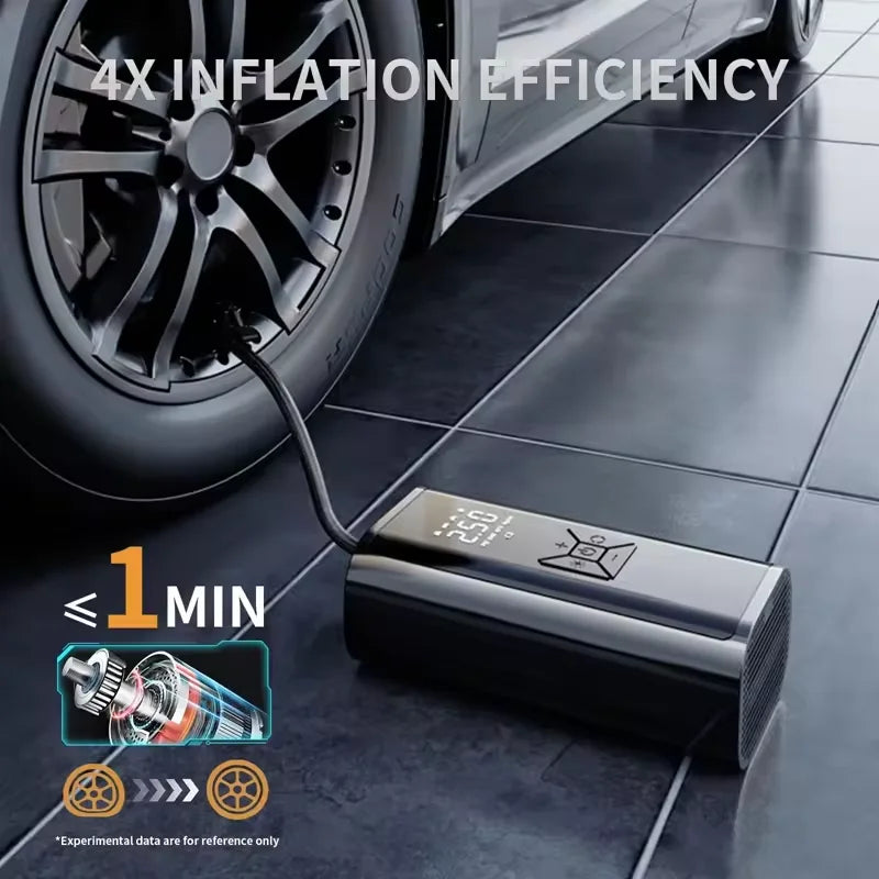 Cordless Air Pump 150 PSI - Portable Tire Inflator for Car, Bike & Sports Equipment