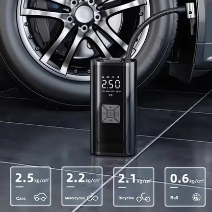 Cordless Air Pump 150 PSI - Portable Tire Inflator for Car, Bike & Sports Equipment