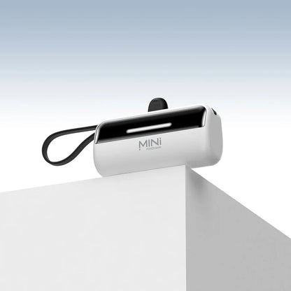5000mAh Fast Charging Power Bank - Portable Charger with Built-In USB-C Cable for All Phones