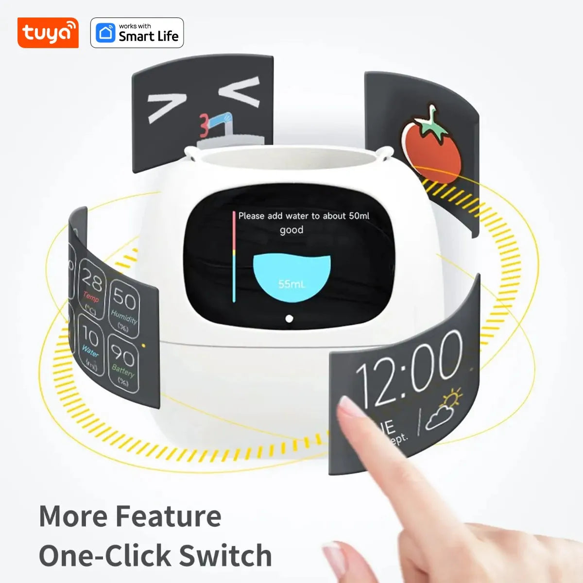 Smart Plant Pot with Automatic Watering - AI App Control & Soil Sensors for Healthy Plants