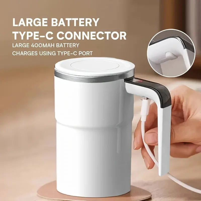 Self-Stirring Coffee Mug with Temperature Display - Auto-Mix Smart Cup Keeps Drinks Perfect