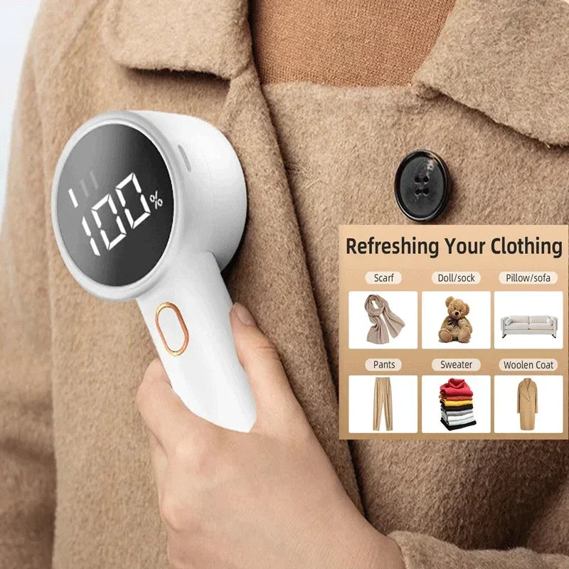 Electric Fabric Shaver - Rechargeable Lint & Pilling Remover for Sweaters, Clothes & Furniture