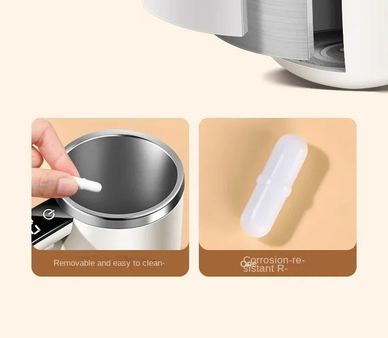 Self-Stirring Coffee Mug with Temperature Display - Auto-Mix Smart Cup Keeps Drinks Perfect