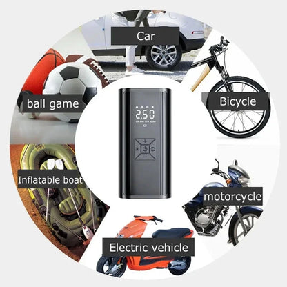 Cordless Air Pump 150 PSI - Portable Tire Inflator for Car, Bike & Sports Equipment