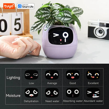 Smart Plant Pot with Automatic Watering - AI App Control & Soil Sensors for Healthy Plants