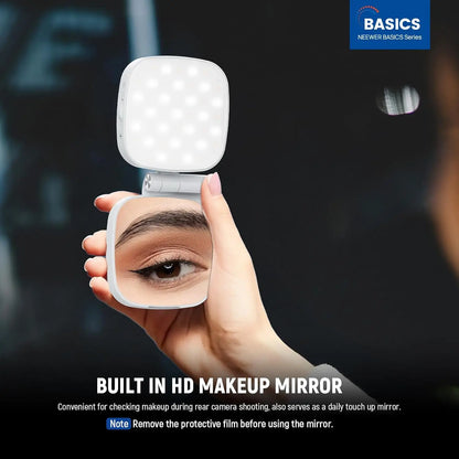 MagSafe Ring Light for iPhone - Magnetic Selfie Light with Mirror & Stand for Photos & Video