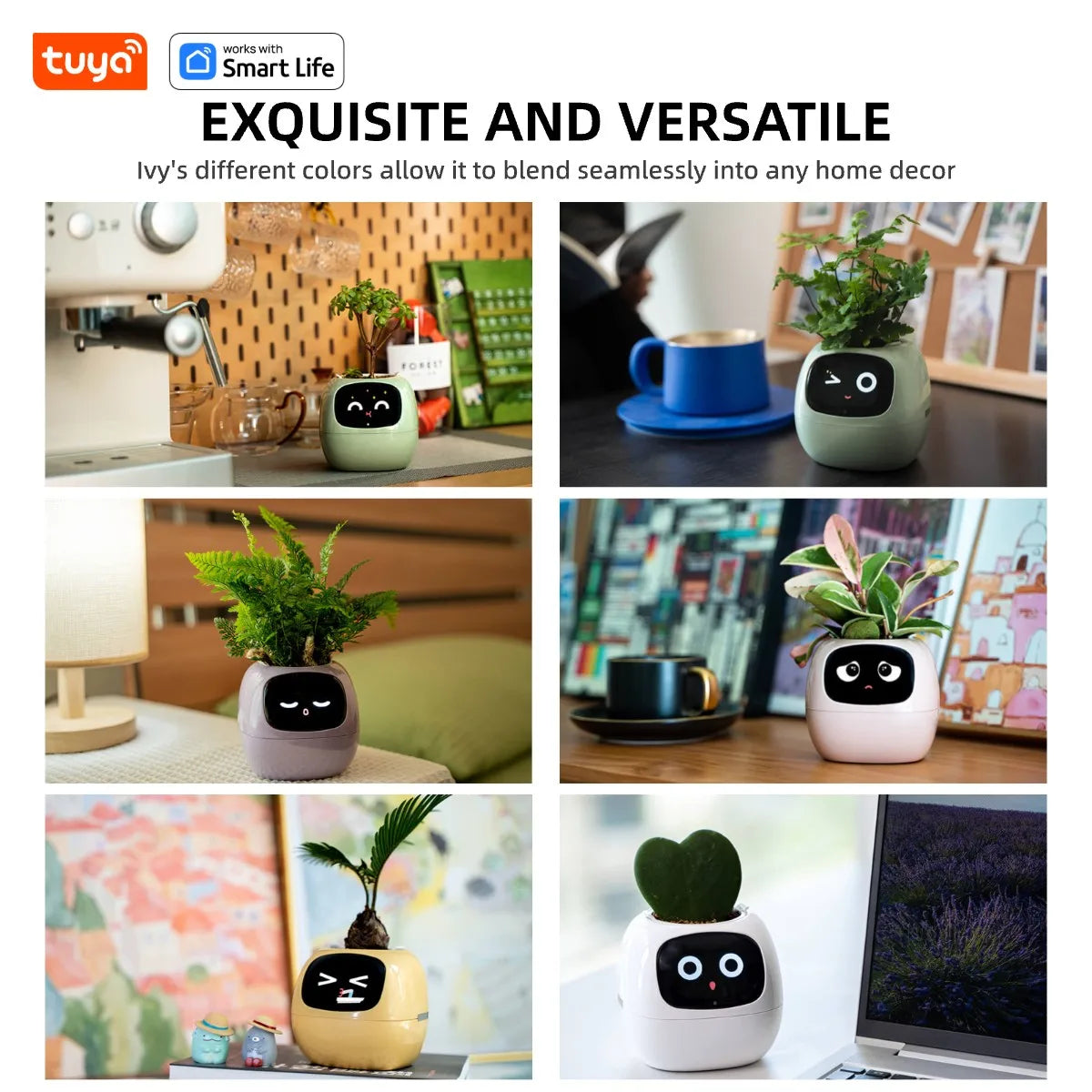 Smart Plant Pot with Automatic Watering - AI App Control & Soil Sensors for Healthy Plants