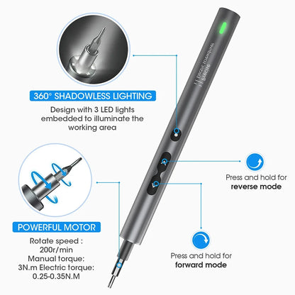 Professional 62-in-1 Electric Screwdriver Kit - Cordless Precision Tool for Electronics Repair