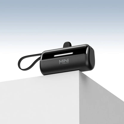 5000mAh Fast Charging Power Bank - Portable Charger with Built-In USB-C Cable for All Phones