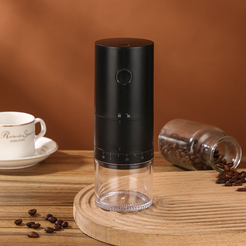 Fresh Brew Anywhere: Portable USB Rechargeable Coffee Grinder with Precision Control