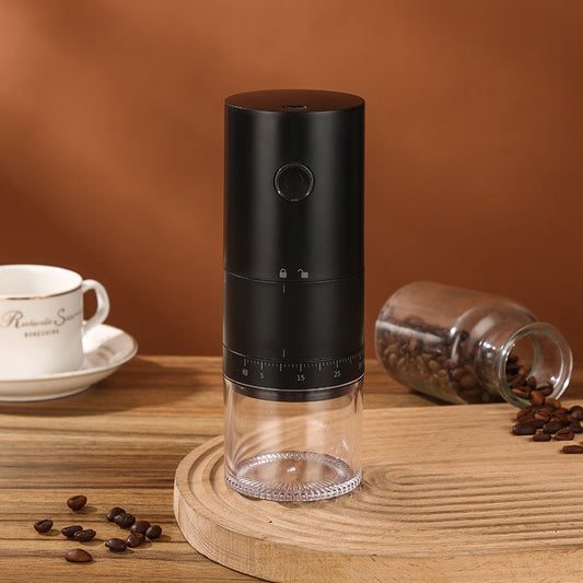 Fresh Brew Anywhere: Portable USB Rechargeable Coffee Grinder with Precision Control