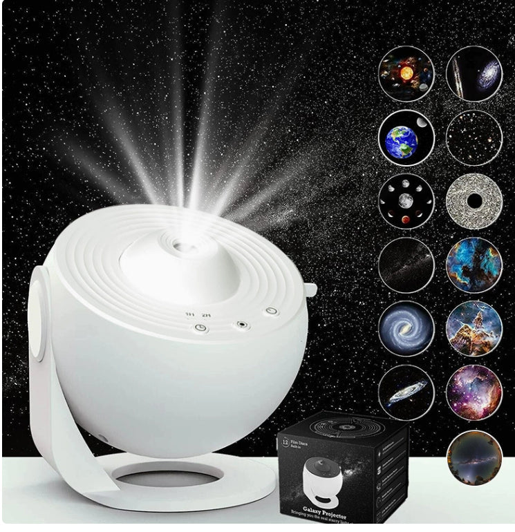 12-in-1 Galaxy Star Light Projector | 360° Rotate Planetarium Lamp for Kids & Adults